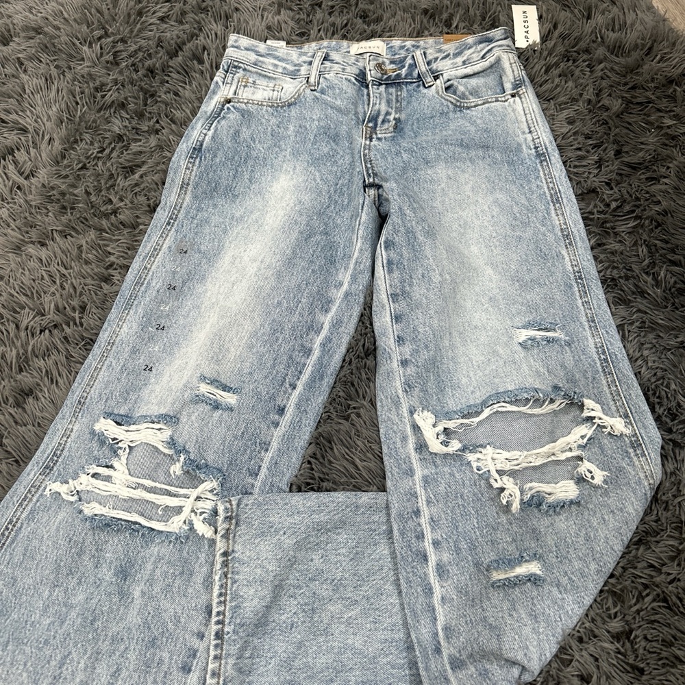 Pacsun Distressed Light Blue Women's Jeans